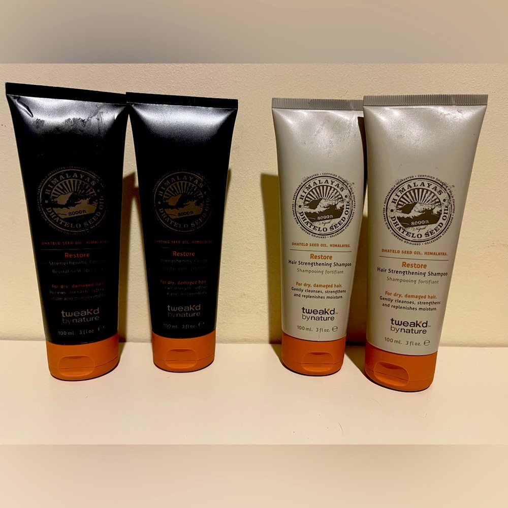 Tweak’s by nature shampoo and conditioner sets. All sealed. 3 oz each. No box